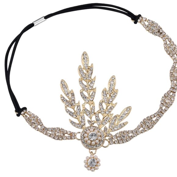 Flapper Gold Gatsby Inspired Leaf